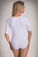 Classic bodysuit, cotton, thin straps, without pattern